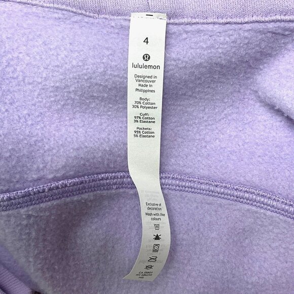 Lululemon Scuba Hoodie Jacket Light Cotton Fleece Sheer Violet Size 4 Full Zip - Picture 8 of 9